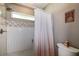 Updated walk in shower with a stylish mosaic tile accent at 4034 Paddlewheel Dr, Brandon, FL 33511