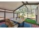 View of an enclosed porch with a patio dining table and seating with nice view of yard at 4334 18Th N St, St Petersburg, FL 33714