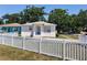 Charming single-story home featuring a white picket fence and well-maintained front yard at 4801 Haines N Rd, St Petersburg, FL 33714