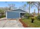 Cozy single-story home featuring wood siding, a well-maintained lawn, and mature trees at 7247 Oelsner St, New Port Richey, FL 34652