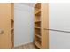 Walk-in closet with built-in shelving and rack for plenty of storage at 9155 125Th St, Seminole, FL 33772