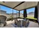 Enclosed patio with comfortable seating, offering a relaxing outdoor living space at 9907 Spanish Lime Ct, Riverview, FL 33578