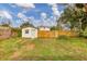 A spacious fenced backyard with a shed, providing privacy and utility at 1045 22Nd N Ave, St Petersburg, FL 33704