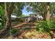 Expansive backyard showcasing a screened pool, lush landscaping, and mature shade trees at 1133 Split Silk St, Valrico, FL 33594