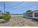 Backyard view of the waterfront access and enclosed patio at 1207 Norwich Cir, Sun City Center, FL 33573