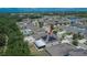 An aerial view of the house featuring solar panels on the roof at 12150 Ledbury Commons Dr, Gibsonton, FL 33534