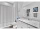Clean bathroom features a granite vanity top at 12462 Rangeland Blvd, Odessa, FL 33556