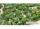 Overhead shot of the property outline surrounded by dense, mature trees and natural landscape at 1616 Lightfoot Rd, Wimauma, FL 33598