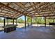 Spacious pavilion featuring a large grill and open layout with picnic tables, perfect for outdoor entertainment at 1616 Lightfoot Rd, Wimauma, FL 33598