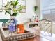 Close-up of a beautifully decorated dining table with flowers and decorative items at 1700 25Th N St, St Petersburg, FL 33713