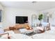 Bright living room featuring textured walls, a flat screen television and elegant décor at 1700 25Th N St, St Petersburg, FL 33713