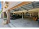Large garage featuring a parked car, shelving, and an abundance of storage space at 2605 59Th S St, Gulfport, FL 33707