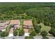 Aerial view of the home showcasing landscaping and surrounding community at 3100 Barbour Trl, Odessa, FL 33556