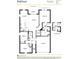 Detailed floor plan showcasing the layout of this 3-bedroom, 2-bath home with a two-car garage at 3269 Reservoir St, North Port, FL 34288