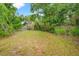 Fenced backyard offering ample space and a mix of grassy and wooded areas at 3611 W Reynolds St # 1/2, Plant City, FL 33563