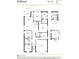 Detailed floor plan showcasing the layout of this 4-bedroom, 2-bath home, including living spaces at 4086 Polynesia Rd, North Port, FL 34288
