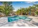 Inviting pool and spa surrounded by lush tropical landscaping, creating a private retreat at 4901 Venetian Ne Blvd, St Petersburg, FL 33703