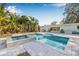Beautiful pool area with a spa, patio, and landscaping, ideal for relaxation and outdoor gatherings at 4901 Venetian Ne Blvd, St Petersburg, FL 33703