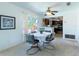 Dining area with big window and kitchen views featuring a cozy round table and chairs set at 6251 Danbury St, Spring Hill, FL 34606