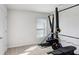 A functional exercise room features state of the art equipment, and space to complete fitness activities at 7929 Sail Clover Ln, Zephyrhills, FL 33540