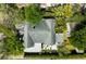 An aerial view shows a gray roof, surrounded by lush, mature trees and landscaping at 101 22Nd N Ave, St Petersburg, FL 33704