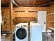 Functional laundry area with modern washer and dryer units and shelving for ample storage at 101 22Nd N Ave, St Petersburg, FL 33704