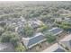 An aerial shot showcasing a tidy apartment complex, with ample parking and surrounded by mature trees at 222 Draw Bridge Ln, Valrico, FL 33594