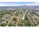 An aerial view displays this home located on a tree-lined street with easy access to the downtown area at 2235 Burlington N Ave, St Petersburg, FL 33713