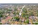 An aerial view points to the property nestled within a well-established neighborhood surrounded by mature landscaping at 2235 Burlington N Ave, St Petersburg, FL 33713