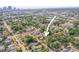 An aerial view points to the house, highlighting its location within a vibrant, green neighborhood at 2235 Burlington N Ave, St Petersburg, FL 33713