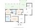 Detailed floor plan showing the layout of the house, including bedrooms, bathrooms, kitchen, and living areas at 4310 S Coolidge Ave, Tampa, FL 33611
