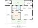 Detailed floor plan showcasing a spacious living room, kitchen, bedroom, and covered carport at 511 San Jose Dr, Dunedin, FL 34698