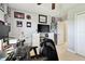 Another angle of office space features sports memorabilia, natural light, and a comfortable setup at 5150 Bay Isle Cir, Clearwater, FL 33760