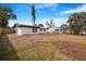 Backyard view with a fence and lush greenery, providing a serene outdoor space at 5911 63Rd N Ter, Pinellas Park, FL 33781