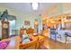 Cozy dining room with wooden furniture and decor at 732 Kingston Ct, Apollo Beach, FL 33572