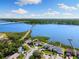 Beautiful aerial view showcasing home's location with waterfront access and serene surroundings at 826 Christina Cir, Oldsmar, FL 34677