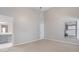 The bedroom showcases the ensuite bathroom with a shower and neutral-toned decor at 944 Ridge Haven Dr, Brandon, FL 33511