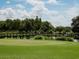 Scenic golf course view featuring a wooden bridge over water, with lush green fairways and surrounding trees at 10517 Palm Cove Ave, Tampa, FL 33647