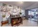 Inviting breakfast nook with granite countertop bar, bar stool seating and decorative wall art at 1416 Buckner Rd, Valrico, FL 33596