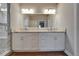 Bathroom vanity has double sinks, marble countertops, and tons of cabinet space at 1601 Westerly Dr, Brandon, FL 33511