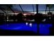 Beautiful screened pool with tranquil water and night lighting at 1601 Westerly Dr, Brandon, FL 33511