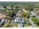 An aerial perspective of the neighborhood showcasing the mature trees and serene environment at 16605 Round Oak Dr, Tampa, FL 33618
