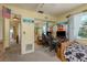 Bright bedroom with a large window and playful décor at 2202 Donato Dr, Belleair Beach, FL 33786