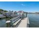 Private boat lift provides easy access to waterways, perfect for boating enthusiasts and waterfront living at 2202 Donato Dr, Belleair Beach, FL 33786