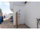 Convenient outdoor shower area with privacy screen, perfect for rinsing off after a swim or boat ride at 2202 Donato Dr, Belleair Beach, FL 33786