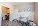 Functional laundry room with washer, dryer, and stylish decor at 382 Tavernier Cir, Oldsmar, FL 34677