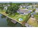 Enjoy outdoor living in this home's well-manicured backyard with a fire pit, waterfront access, and mature trees at 3922 Fontainebleau Dr, Tampa, FL 33634