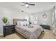 Tranquil bedroom featuring neutral tones, smooth flooring, and modern furnishings at 3922 Fontainebleau Dr, Tampa, FL 33634