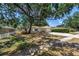 Charming single-story home with stone accents, a well-manicured lawn, and mature shade trees at 518 62Nd Ne Ave, St Petersburg, FL 33702