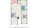 Layout of the house with a garage, living room, kitchen, bedrooms, and bathrooms at 5464 Flint Hills Dr, Wimauma, FL 33598